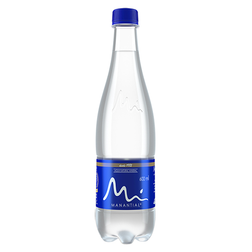 Agua manantial 600 ml con gas