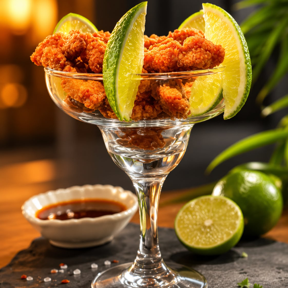 Chicharrones crujientes con arepa