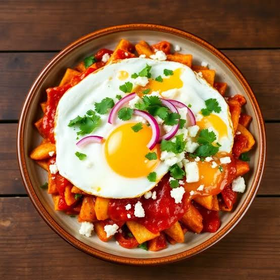 Chilaquiles Rojos con Huevo