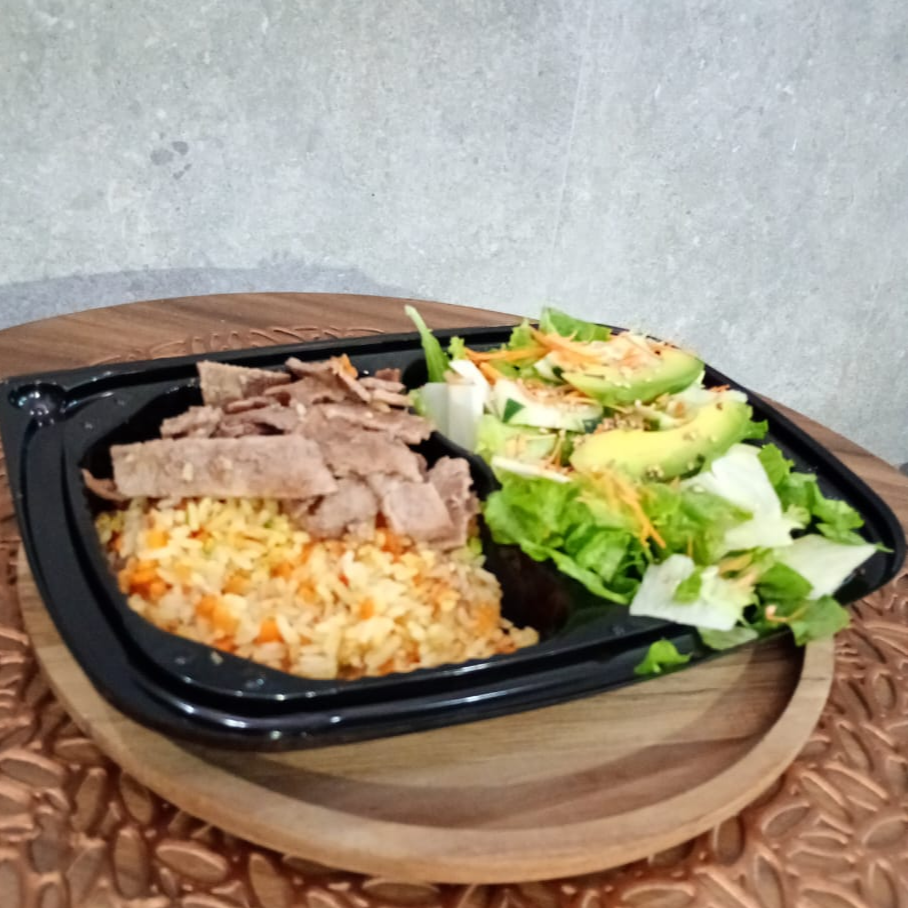 Arroz Frito con Res a la Plancha