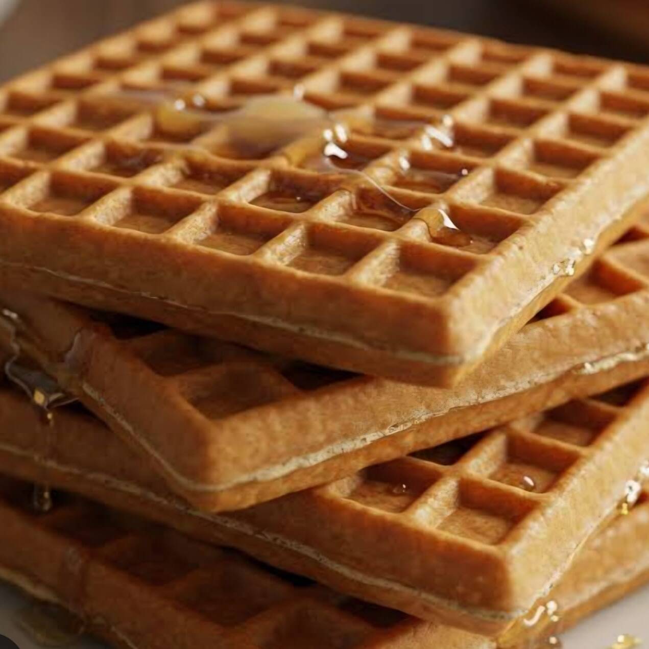 Waffles (3piezas) con lechera.
