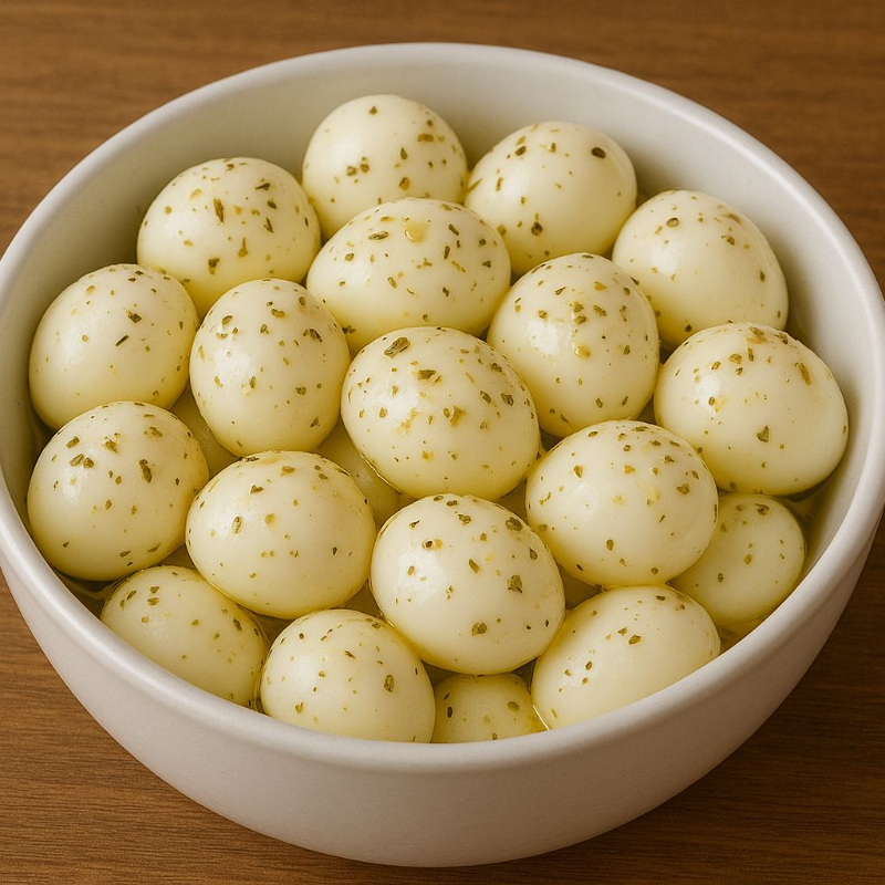 Porção de ovinhos de codorna temperados e deliciosos. (Imagem meramente ilustrativa)