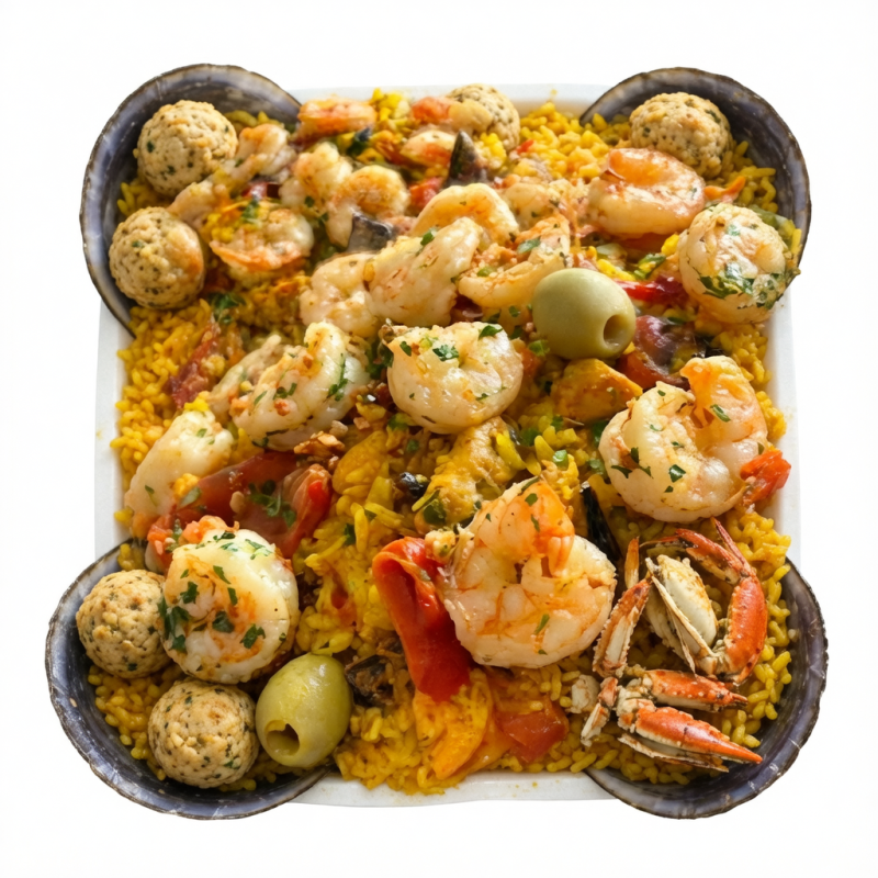 12 Bolinhos De Bacalhau + 6 Casquinhas De Siri + Paella Para 6 Pessoas. Combo Disponivel Mediante A Agendamento. Consulte Possibilidades Para Mais Pessoas.