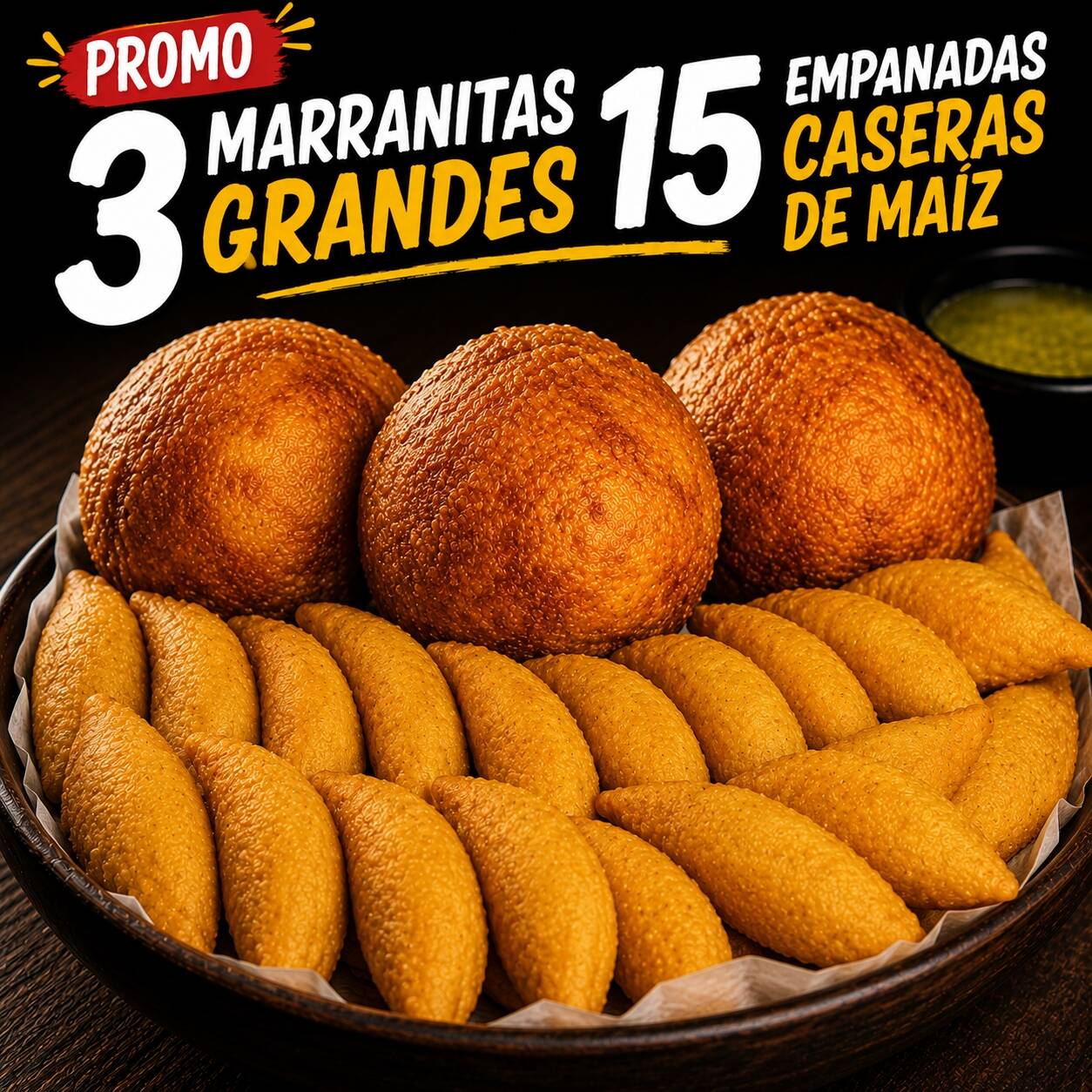 Combo 3 Marranitas Grandes 15 Empanadas