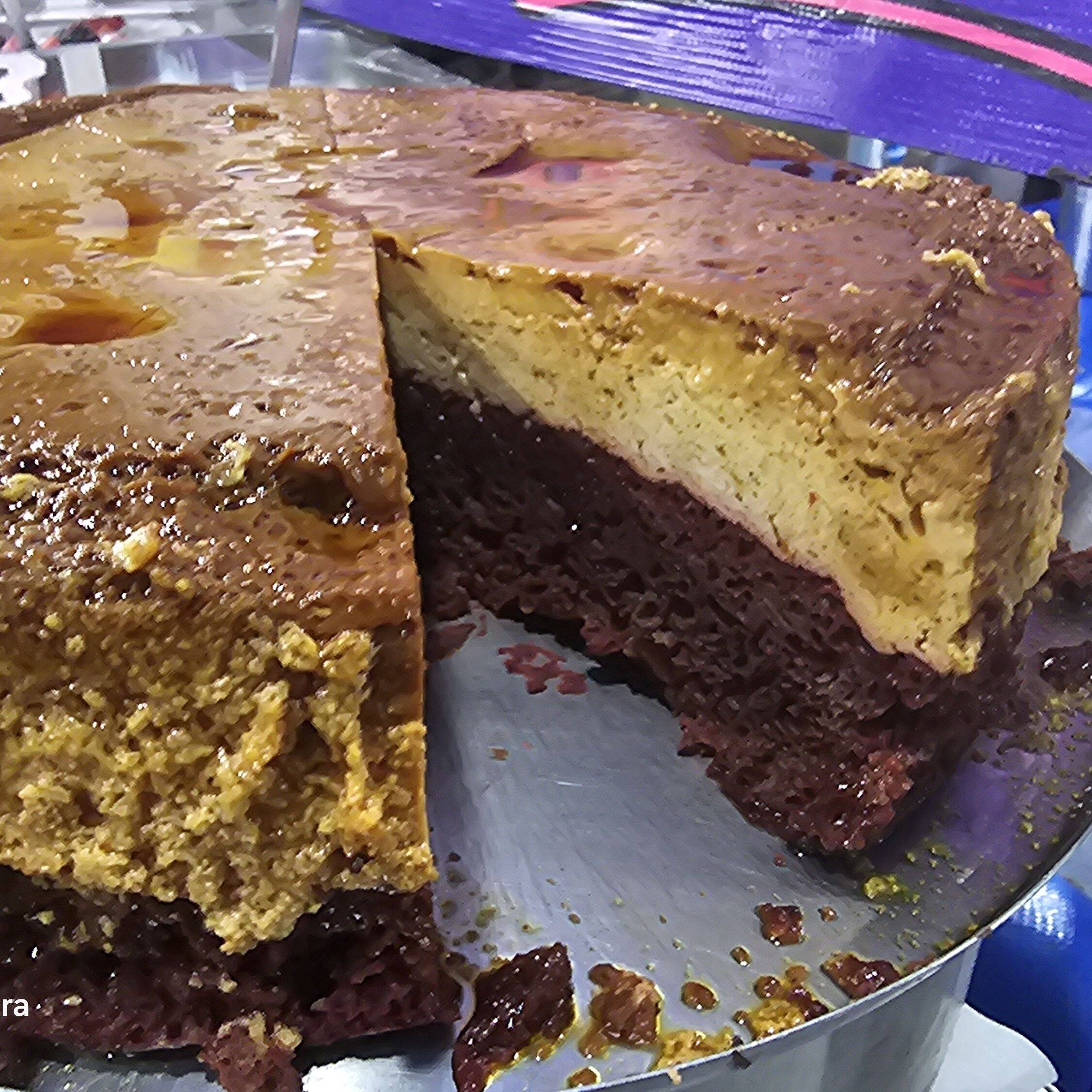 Pastel Imposible de Frutos Rojos