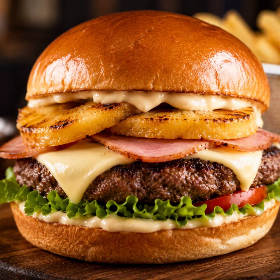 Hamburguesa hawaiana