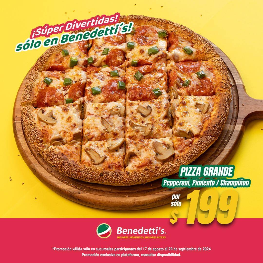 Pizza GRANDE 1/2 Peperoni 1/2 Pimiento Verde Cham