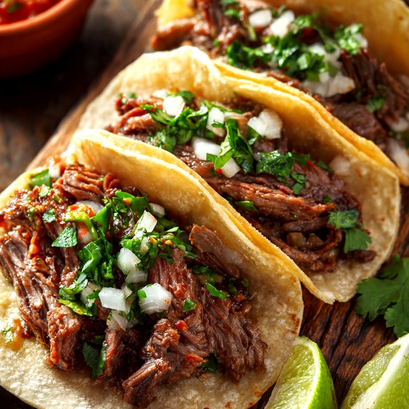 Taco De Carne Asada En Maíz