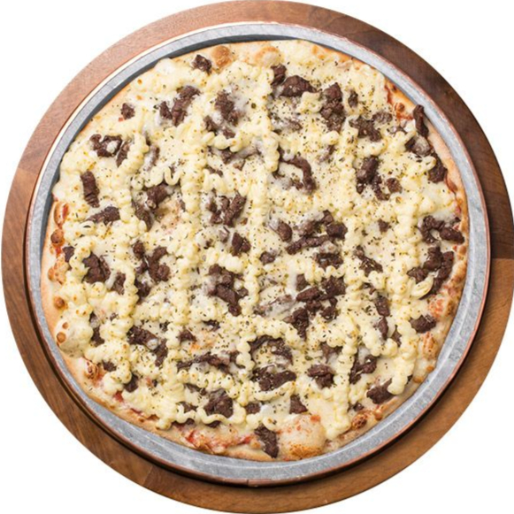 MASSA, MUSSARELA, MOLHO, CARNE SECA, CATUPIRY e ORÉGANO