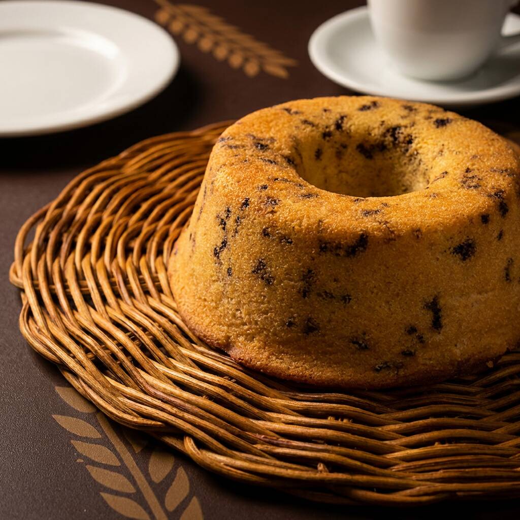 Massa clara com granulados de chocolate distribuídos uniformemente. Leve, divertido e extremamente saboroso.