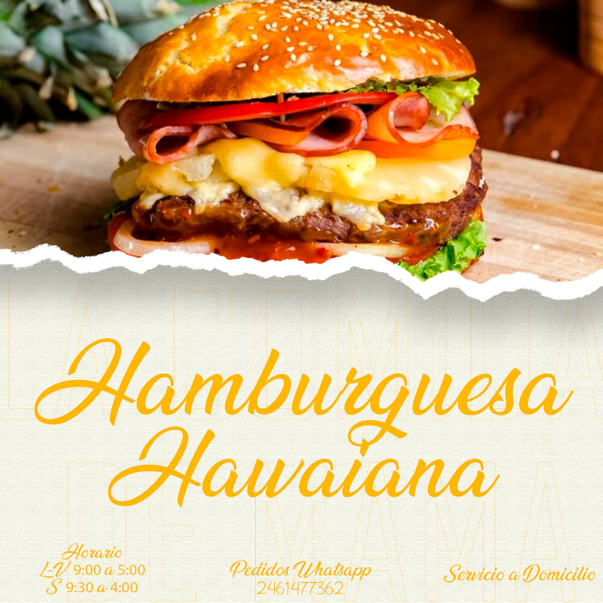Hamburguesa Hawaiana
