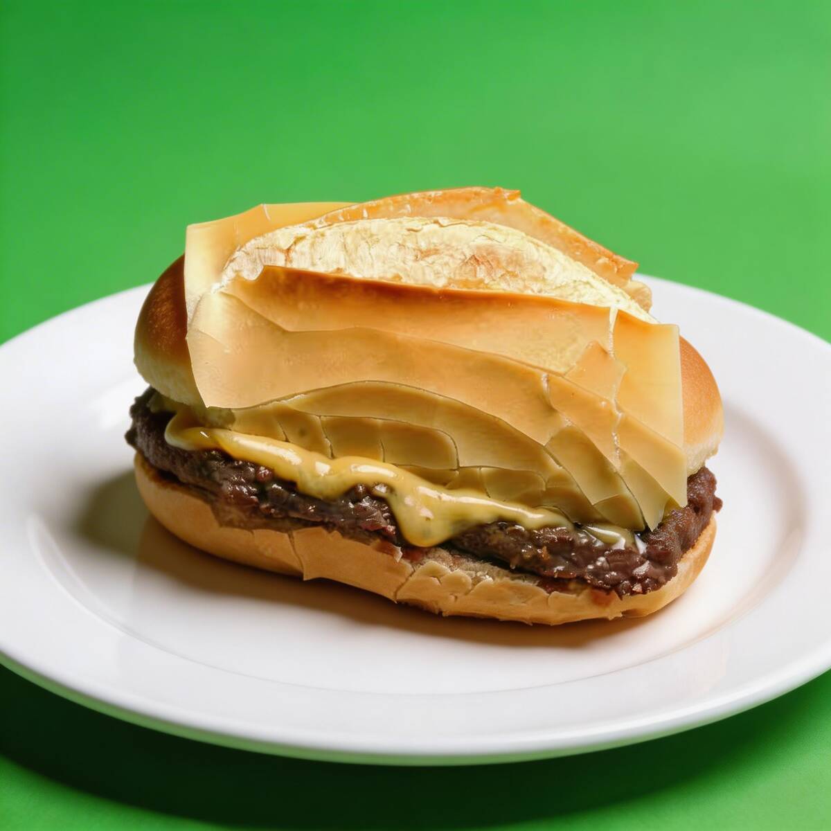 Contrafilé Na Chapa, Com Queijo Servido No Pão Francês.