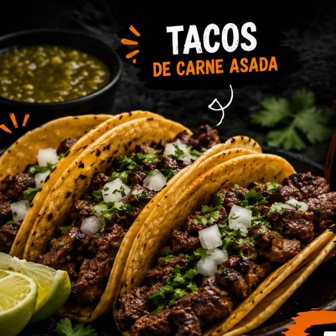 ORDEN DE TACOS DE CARNE ASADA