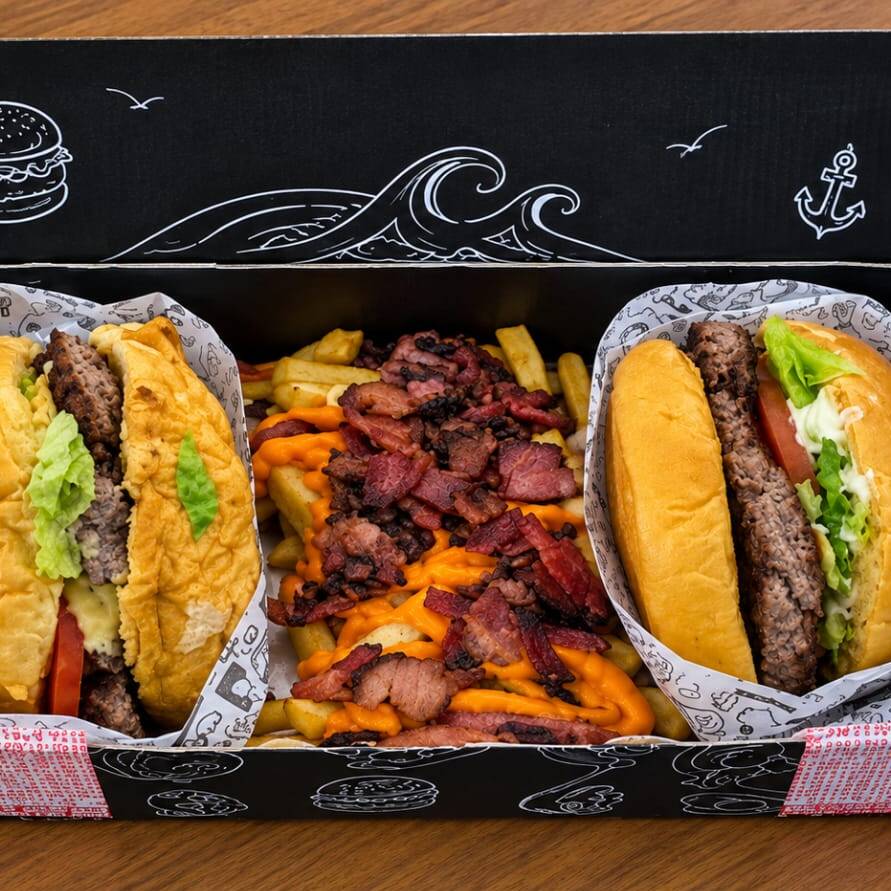 POR FAVOR , LEIA A DESCRIÇÃO :)
COMBO PROMOCIONAL !
2 SMASH SALADA
(PÃO DE BRIOCHE , ALFACE AMERICANA PICADA , TOMATE , MAIONESE DEFUMADA , 1 CARNE DE 100 GRAMAS E QUEIJO CHEDDAR EM FATIA)
1 BATATA FRITA INDIVIDUAL, COM CHEDDAR E BACON.