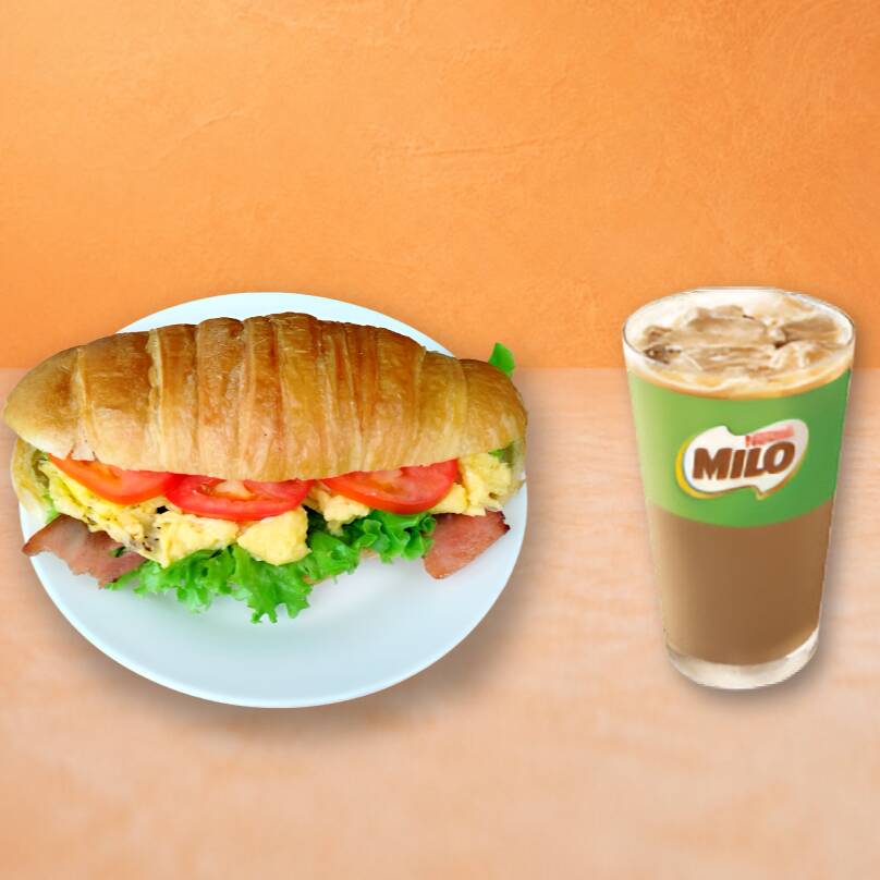Combo de Campeones Croissant Ranchero + MILO