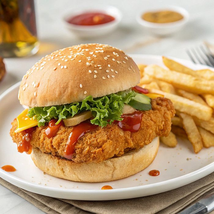 HAMBURGUESA DE BONELESS
