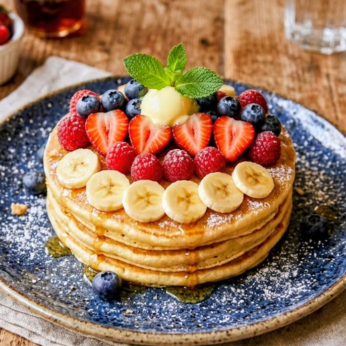 hot kakes Con fruta (2 pzas.)