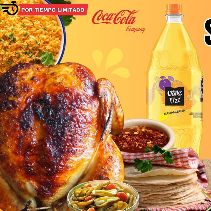 PAQUETE POLLO CHICO + VALLE FIZZ NARANJADA 2L