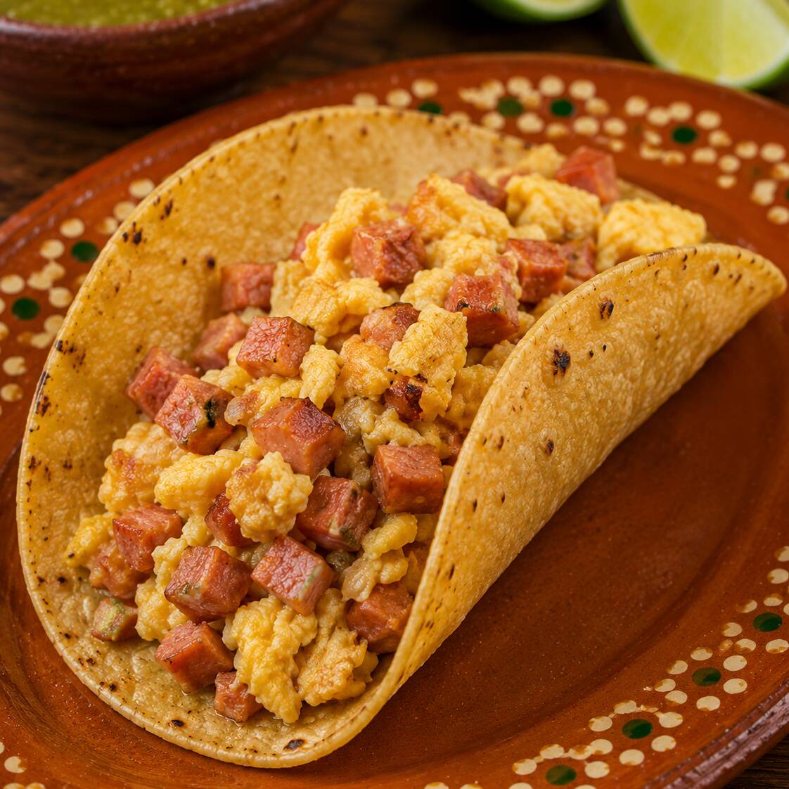 Pza. Taco Maiz Huevo con Salchicha