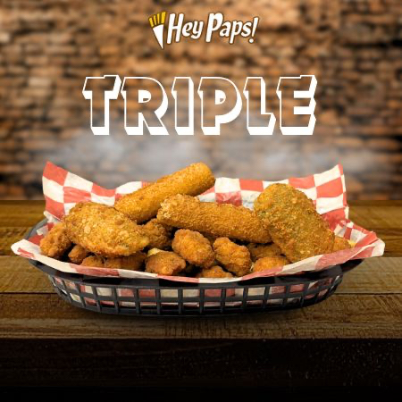 HEY PAPS! TRIPLE - POPCORN + DEDOS + JALAPEÑOS