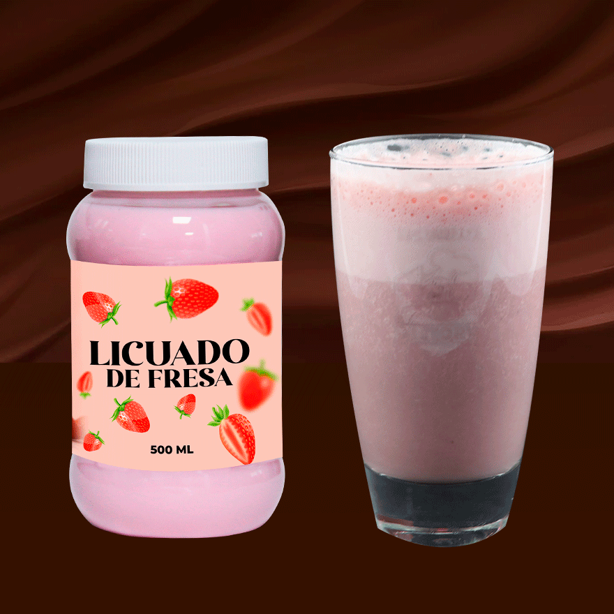 Licuado De Fresa 500 ml