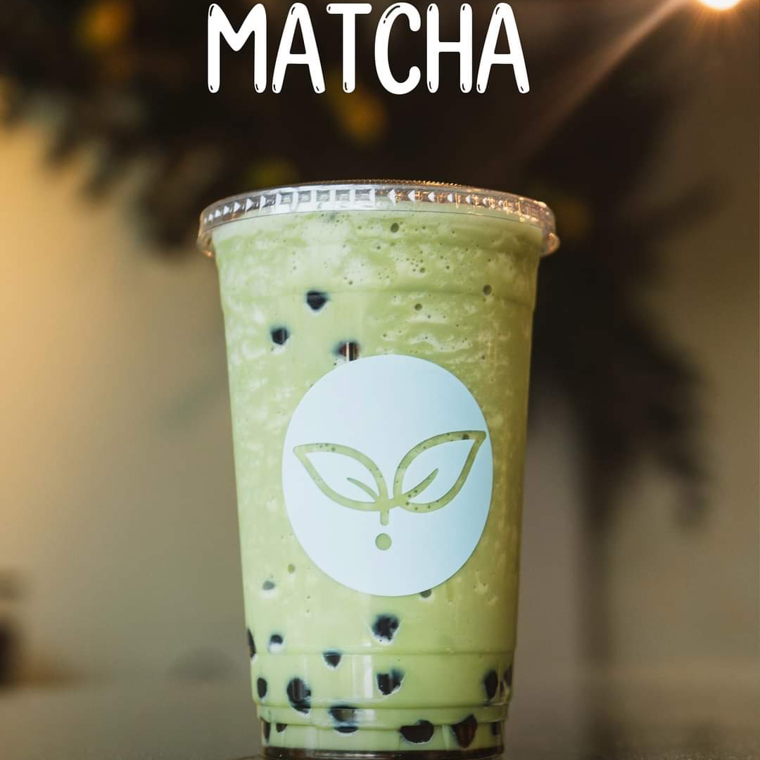 Frappe de matchacha con tapioca