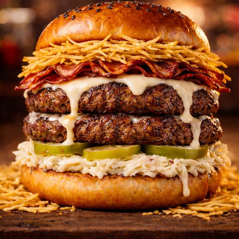 Burguer paisa quesuda doble carne