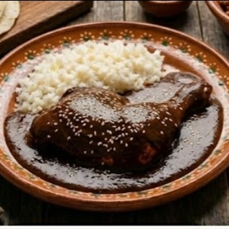 Mole con Pollo y Arroz