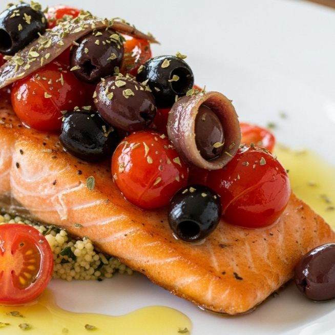Salmone alla Puttanesca