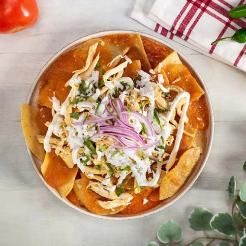 Chilaquiles con Pollo