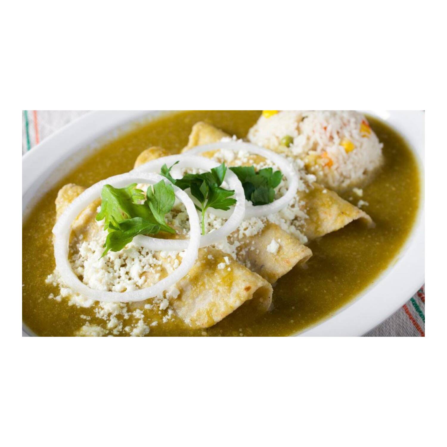 Comida de Enchiladas Verdes
