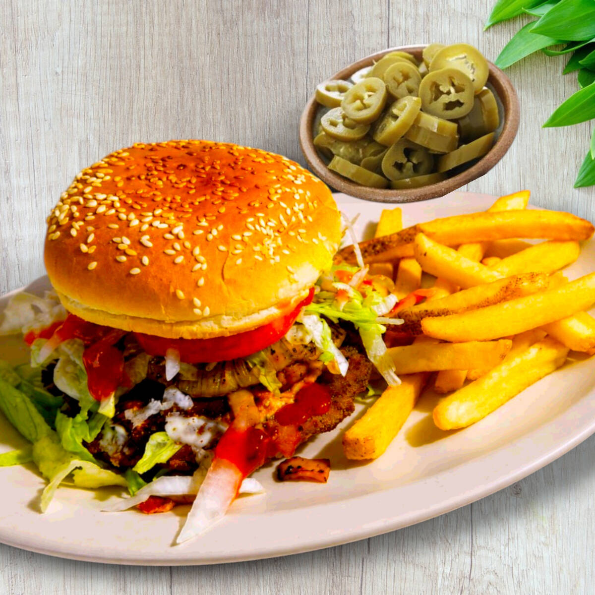 Hamburguesa + Papas