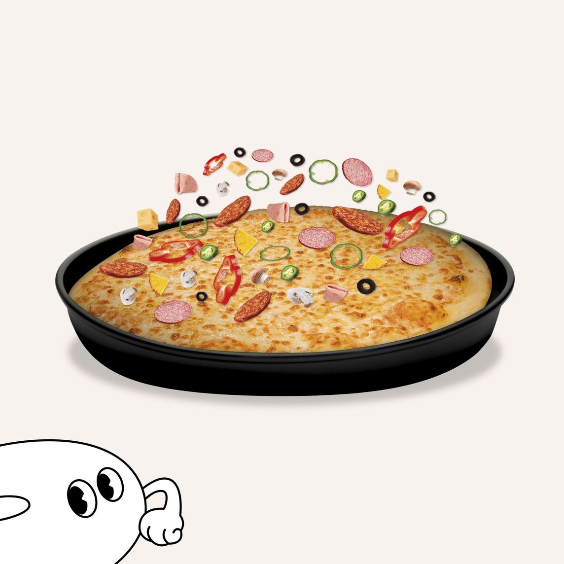 Pizza Sarten Grande Ingredientes ilimitados Gratis