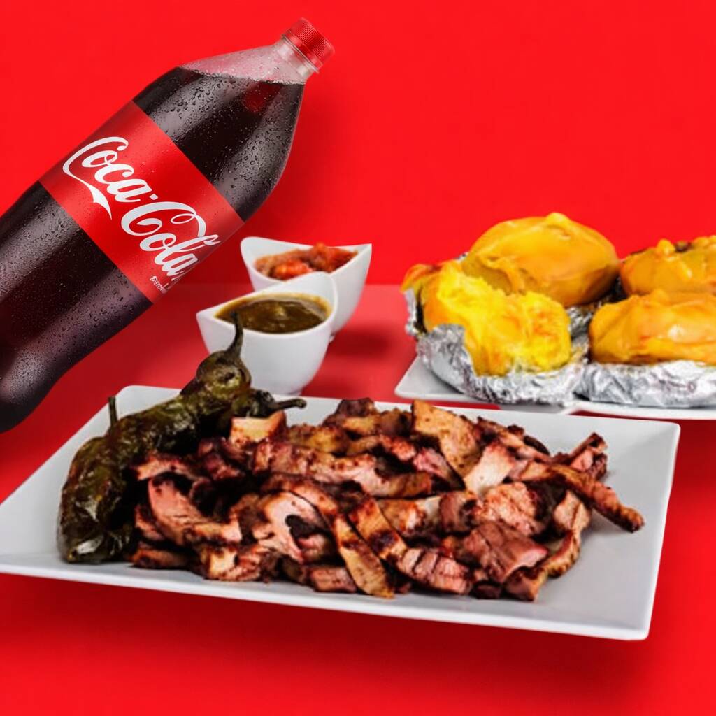 Paquete Arrachera + Refresco 1.25 Lts GRATIS