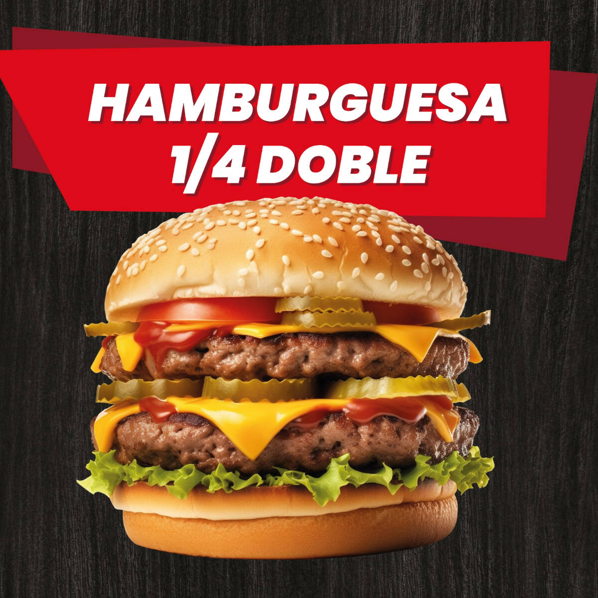 Hamburguesa Doble 1/4