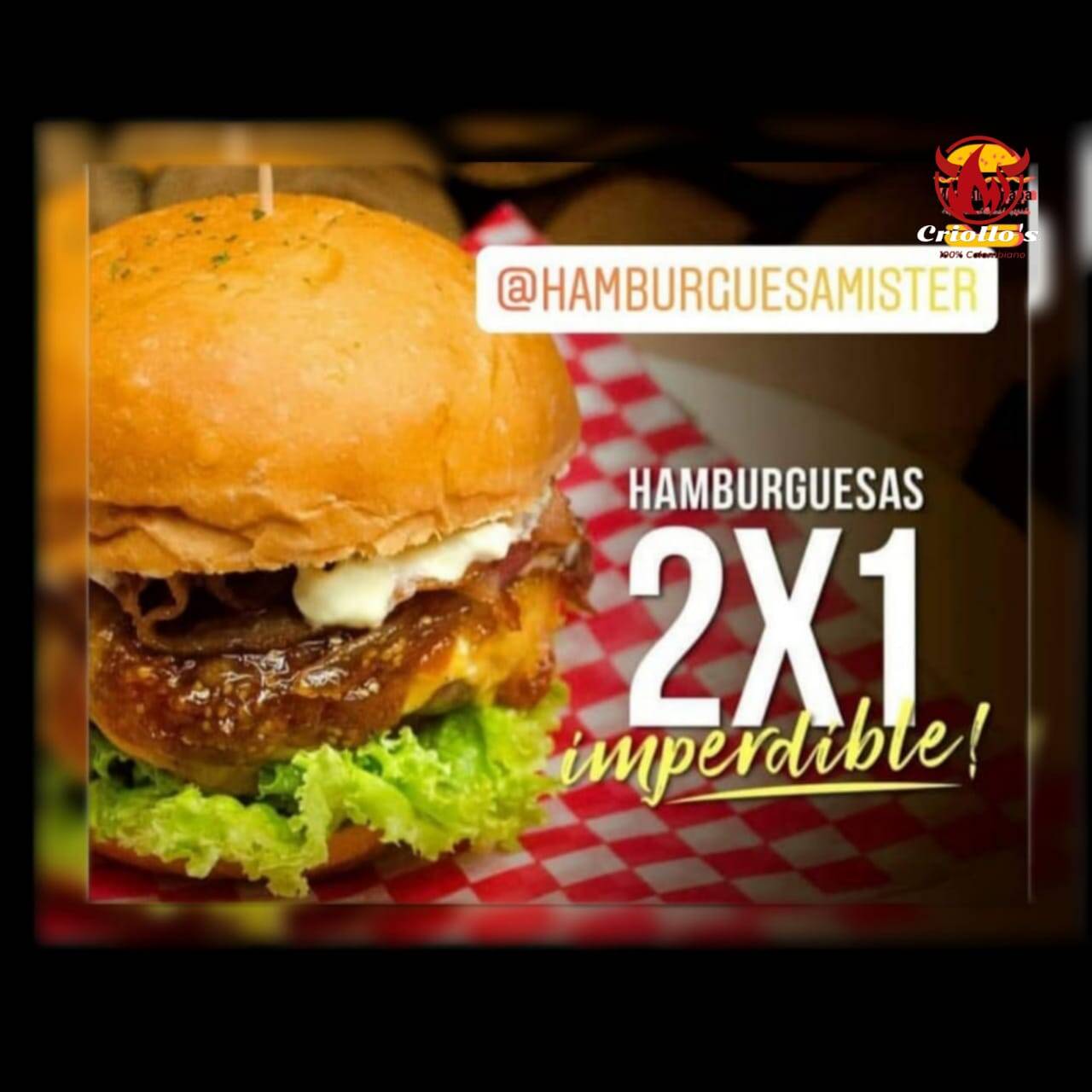 COMBO (2) MISTER*S HAMBURGUESAS 🍔🍔