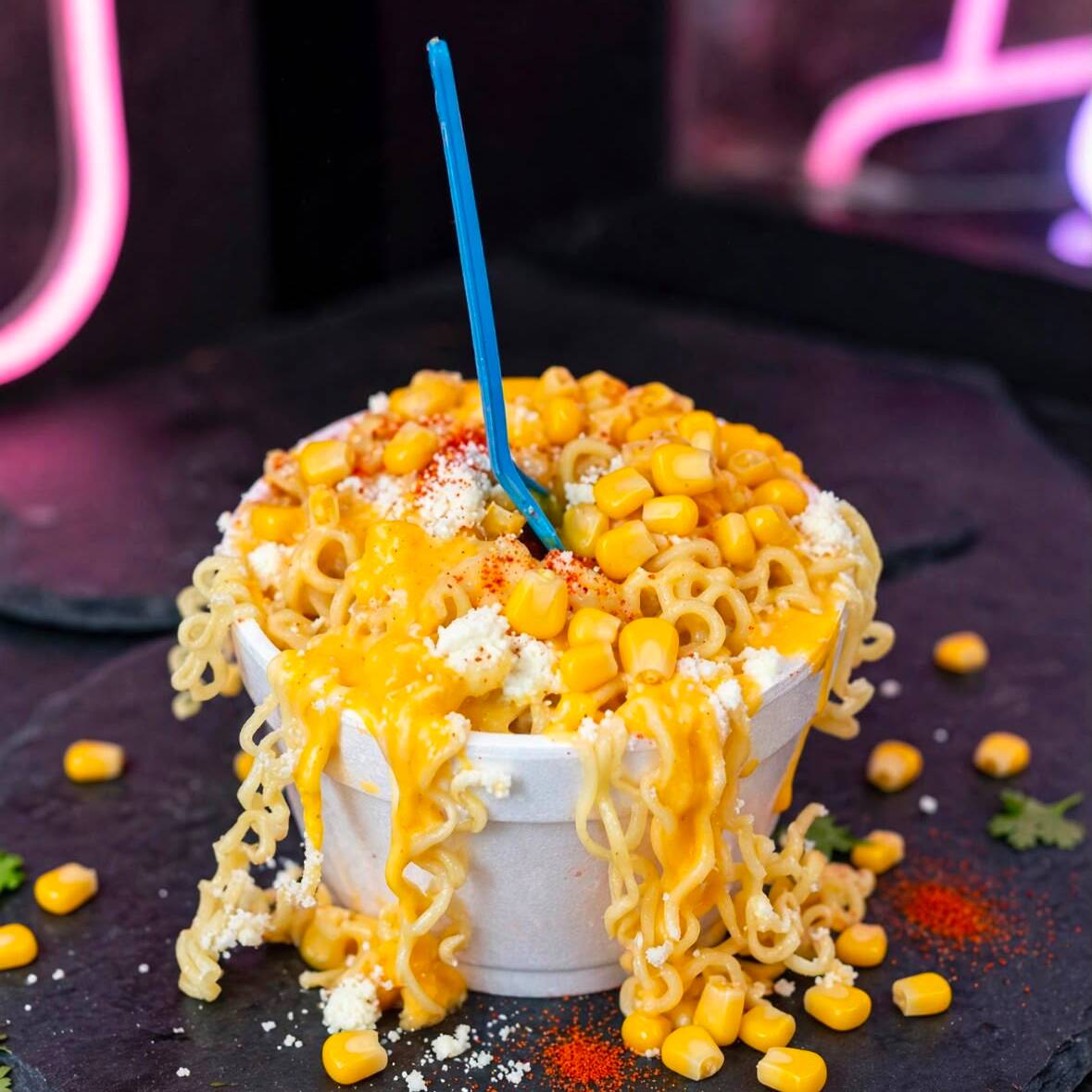 Maruchan con elote