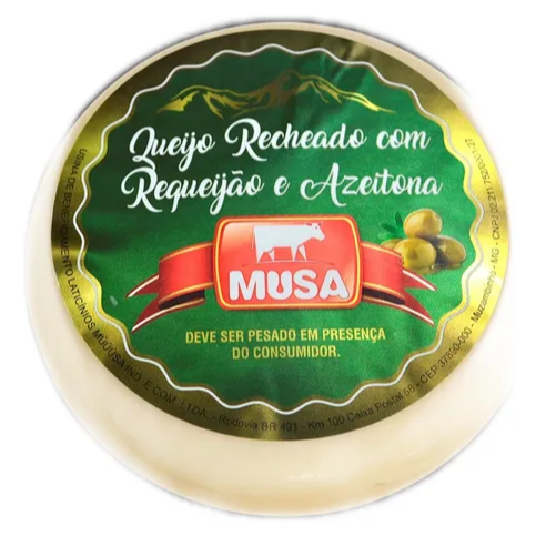 Queijo Trufado Requeijão e Azeitona - Aprox. 450g
