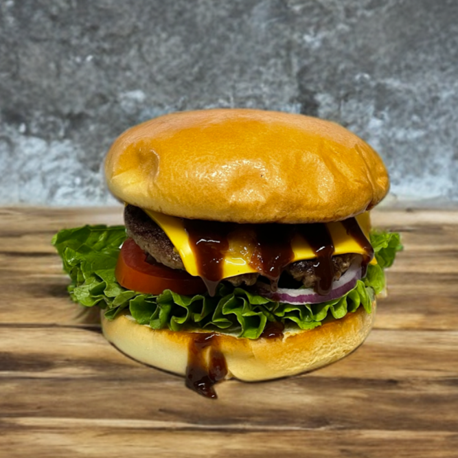 Hamburguesa BBQ con Tocino