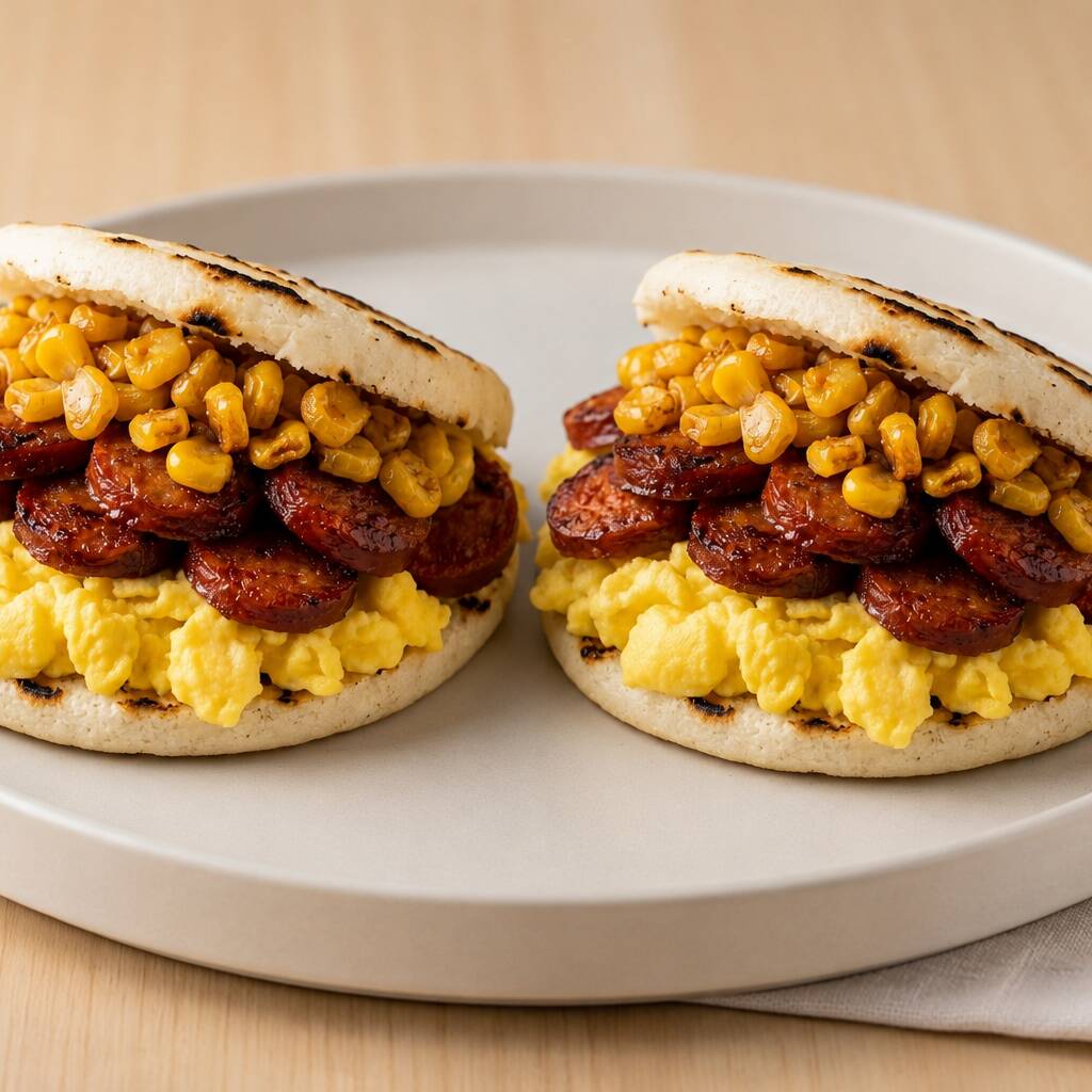 Dos Arepas Sencillas Rancheras para Compartir