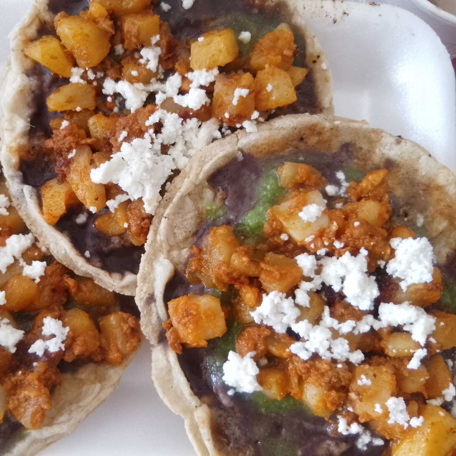 Memelas de Papa con Chorizo