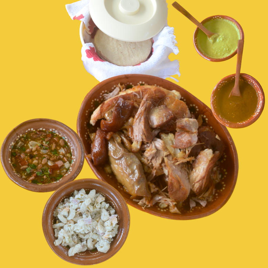 Carnitas Surtidas Medio Kilo + 2 Complementos