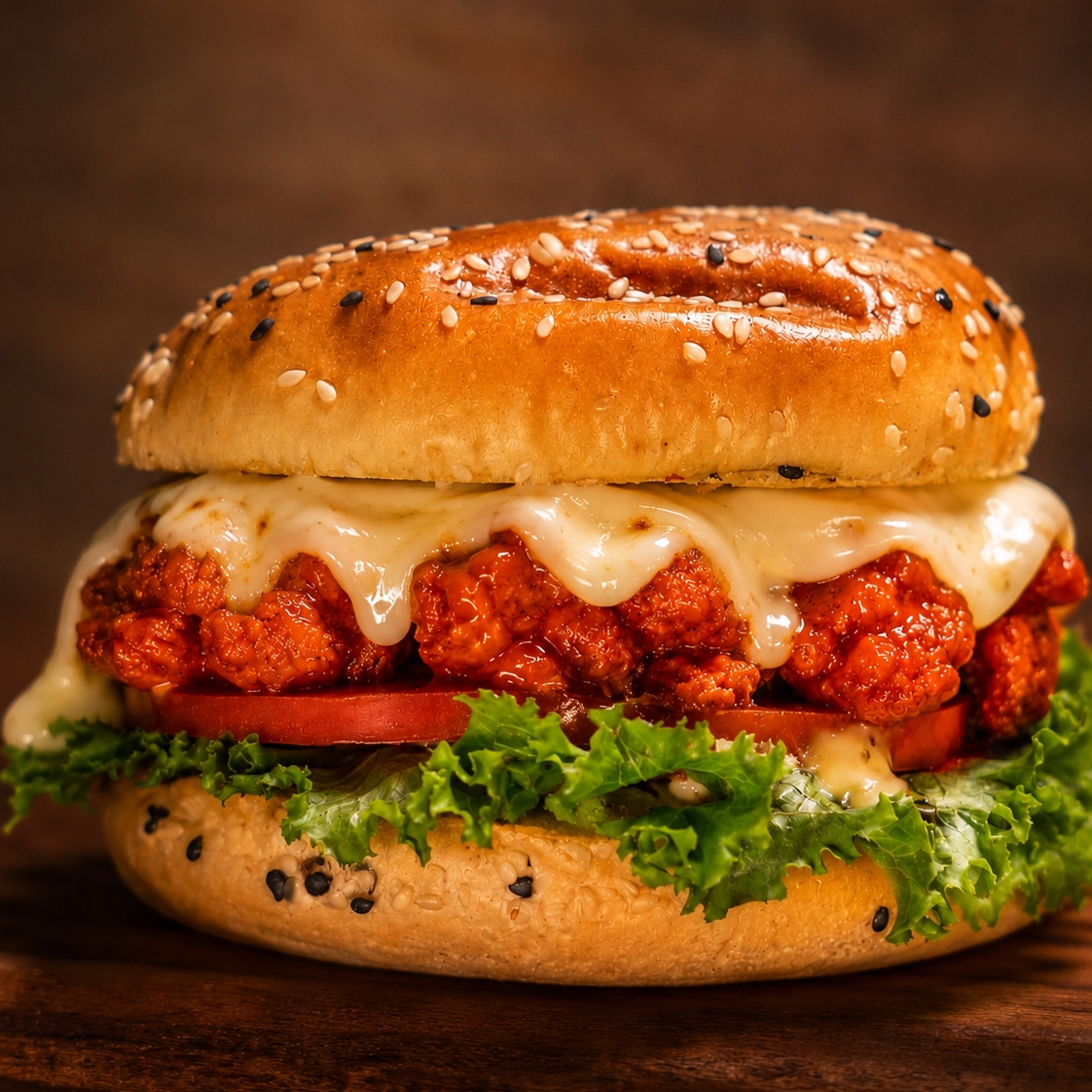 Hamburguesa Pollo Loco con papas francesa