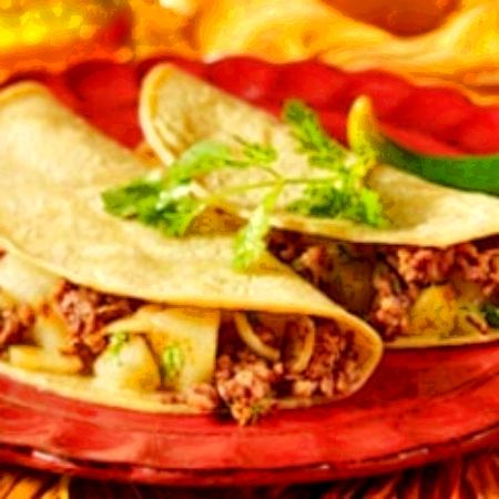 Taco Torteado de Carne con Papas