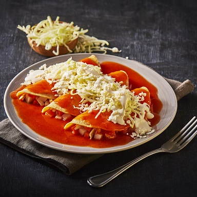 Enchiladas Rojos con Queso