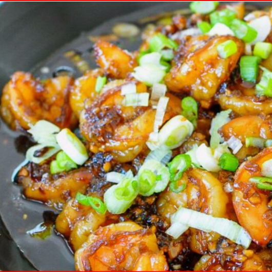 CAMARONES CON VERDURAS EN SALSA AGRIDULCE