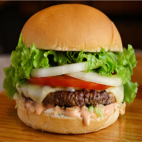 Pão , Hamburguer , Queijo Mussarela , Presunto ,Queijo Cheddar , Tomate , Cebola ,Alface , Maionese , Catchup , Barbecue