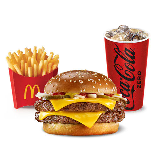 McTrío Mediano Cuarto de Libra Doble con Queso
