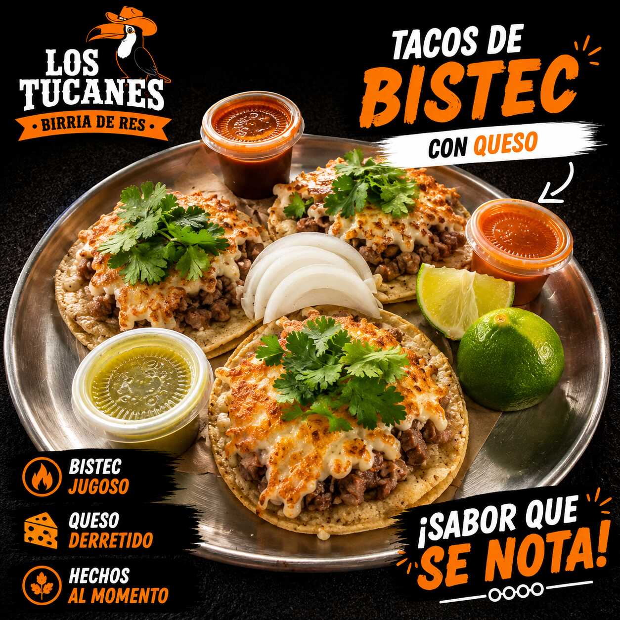 1 Taco de Bistec Con Queso