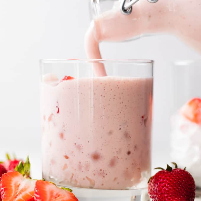 Aguas Frescas de Fresa